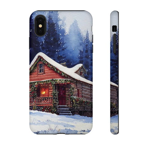 Cozy Christmas Cabin in the Snow - Impact Resistant Phone Case iPhone XS MAX Matte